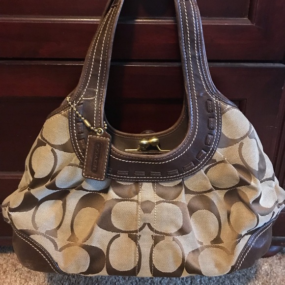 Coach Brown and Tan Hobo Bag - Picture 1 of 4